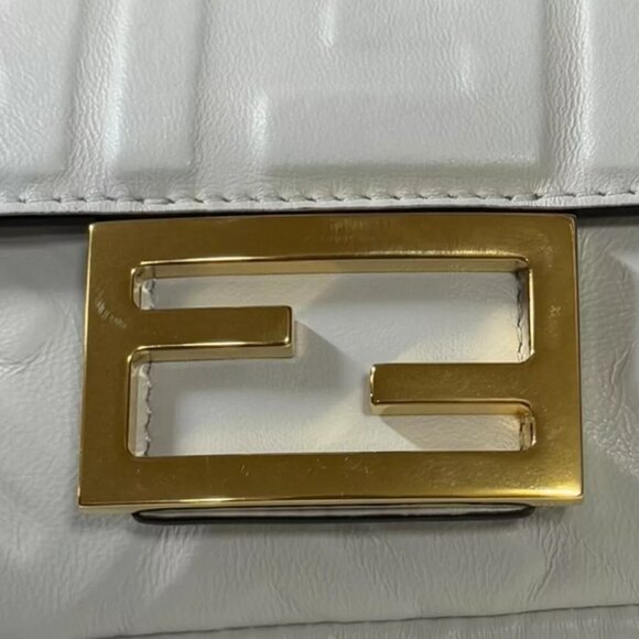 FENDI Shoulder Bag Cross Body 8BS017 leather 2way Chain Baguette Mini - Picture 8 of 9